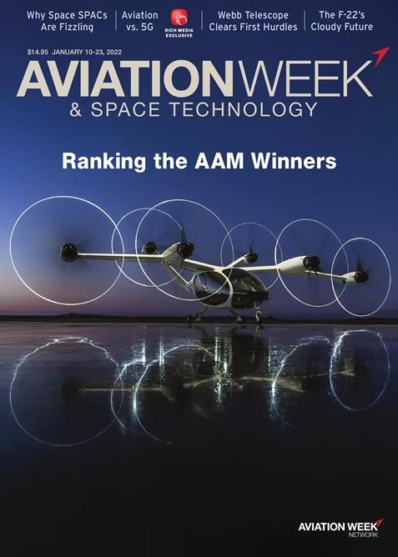 Aviation Week & Space Technology January 10, 2022 Issue Cover
