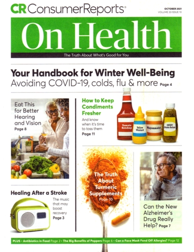 Consumer Reports On Health October 01, 2021 Issue Cover