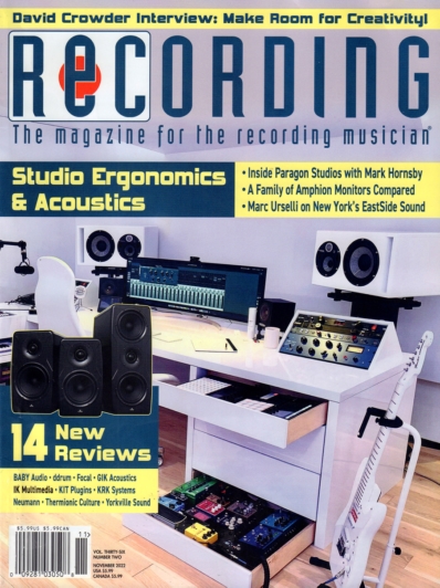 Recording Magazine November 01, 2022 Issue Cover