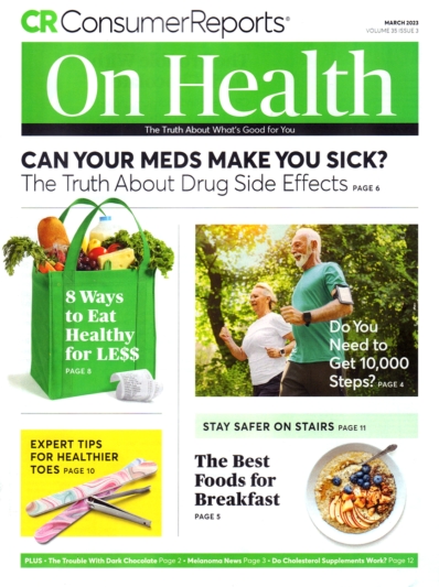 Consumer Reports On Health March 01, 2023 Issue Cover