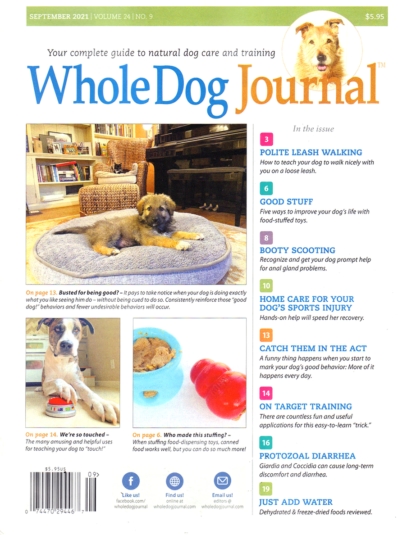 Whole Dog Journal September 01, 2021 Issue Cover