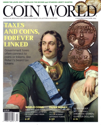 Coin World Monthly April 01, 2023 Issue Cover