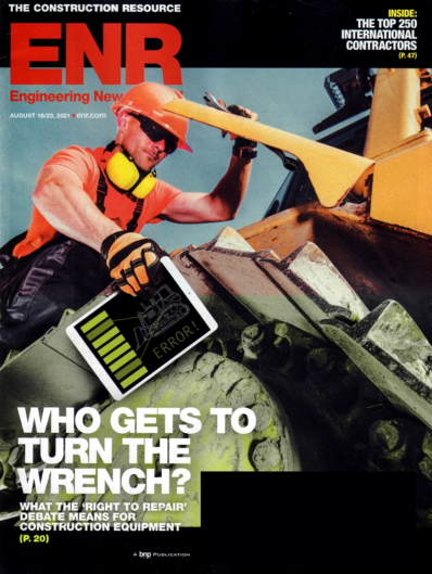 Engineering News Record August 16, 2021 Issue Cover