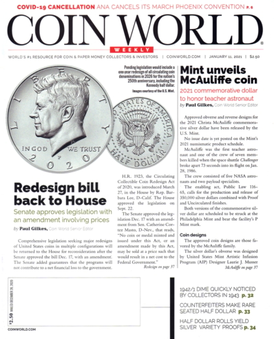 Coin World Weekly | 1/11/2021 Cover