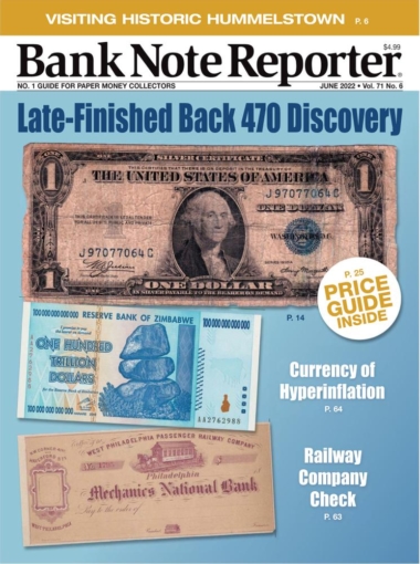 Bank Note Reporter June 01, 2022 Issue Cover