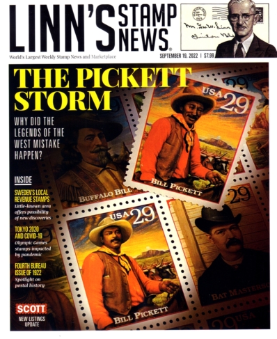 Linn's Stamp News Monthly September 19, 2022 Issue Cover
