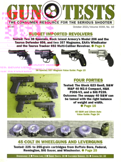 Gun Tests October 01, 2021 Issue Cover