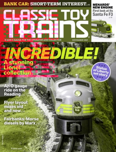 Classic Toy Trains November 01, 2021 Issue Cover