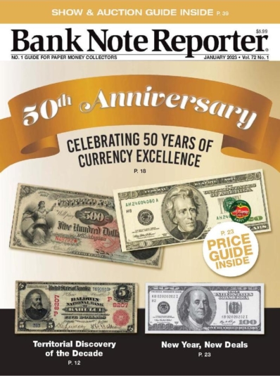 Bank Note Reporter January 01, 2023 Issue Cover