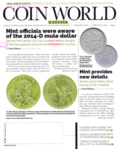 Coin World Weekly | 2/8/2021 Cover