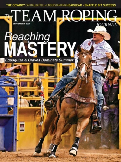 The Team Roping Journal September 01, 2021 Issue Cover