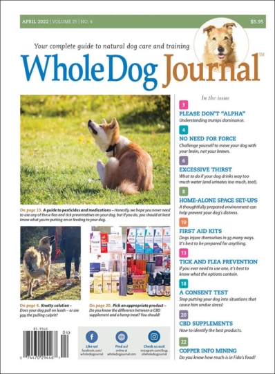 Whole Dog Journal April 01, 2022 Issue Cover