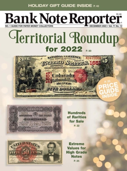 Bank Note Reporter December 01, 2022 Issue Cover