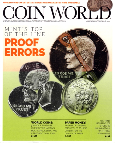 Coin World Monthly June 01, 2022 Issue Cover