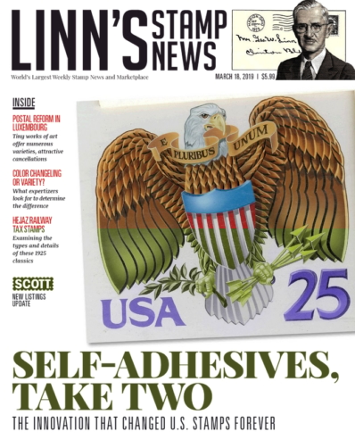 Linn's Stamp News Monthly March 18, 2019 Issue Cover
