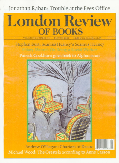 London Review Of Books June 11, 2009 Issue Cover