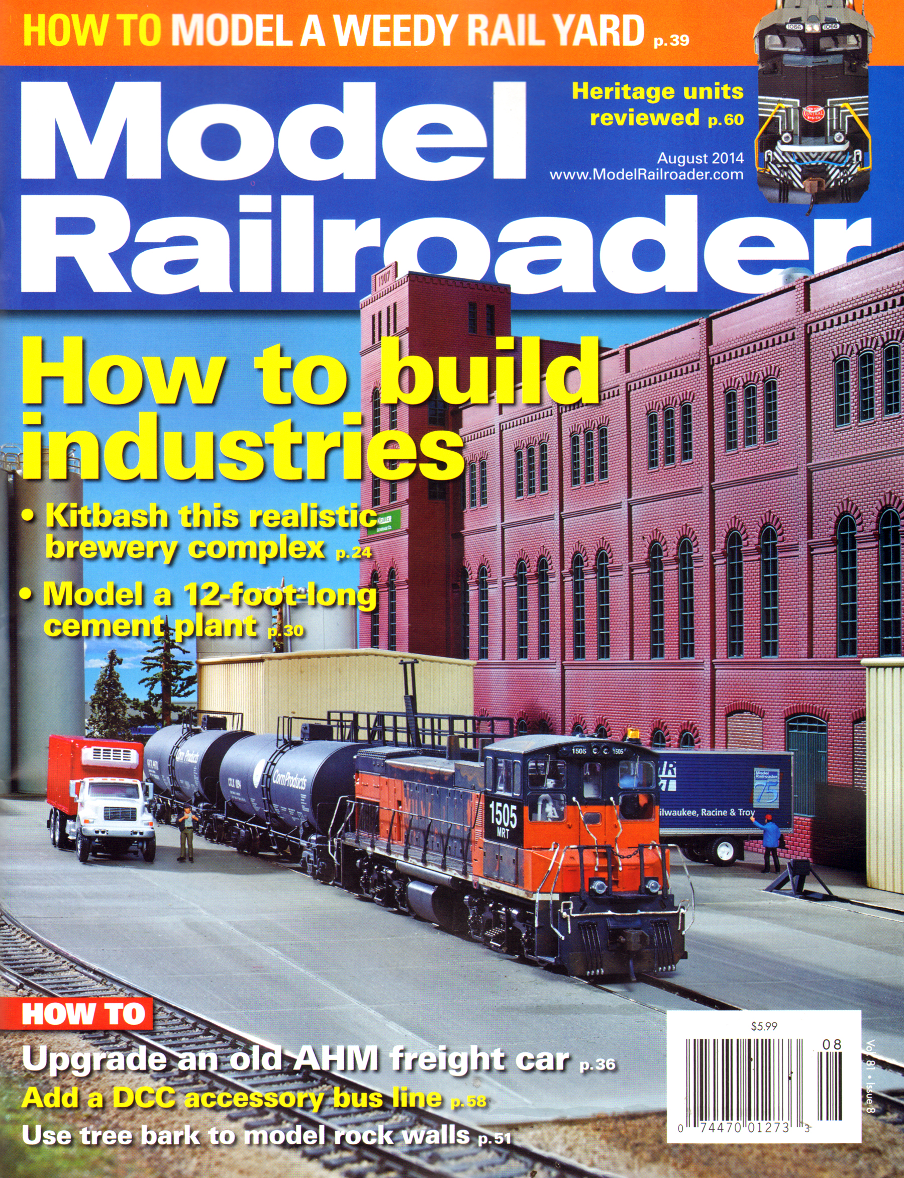 Model-Railroader August 01, 2014 Issue Cover