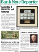 Bank-Note-Reporter August 01, 2016 Issue Cover
