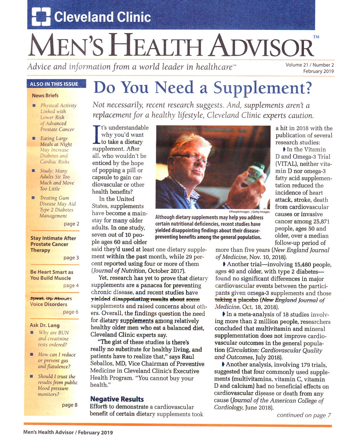 Mens-Health-Advisor February 01, 2019 Issue Cover