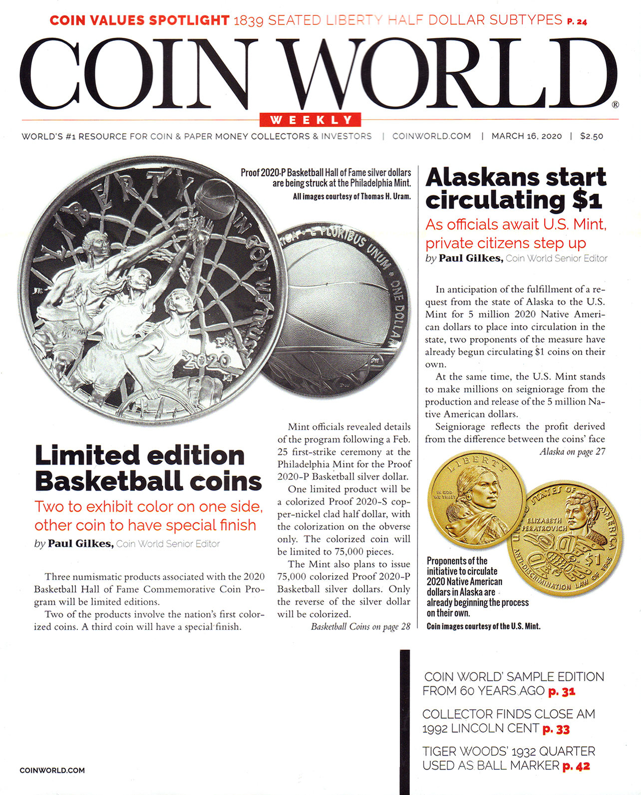 Coin-World-Weekly March 16, 2020 Issue Cover