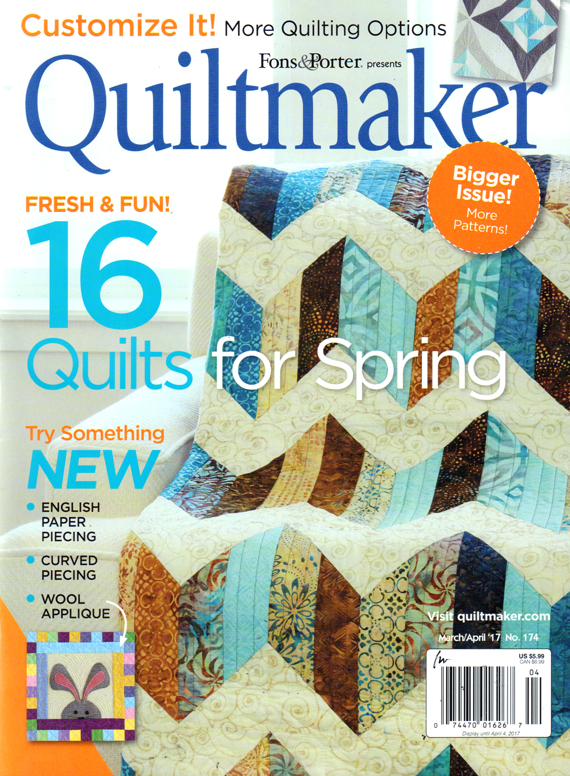 Quiltmaker March 01, 2017 Issue Cover