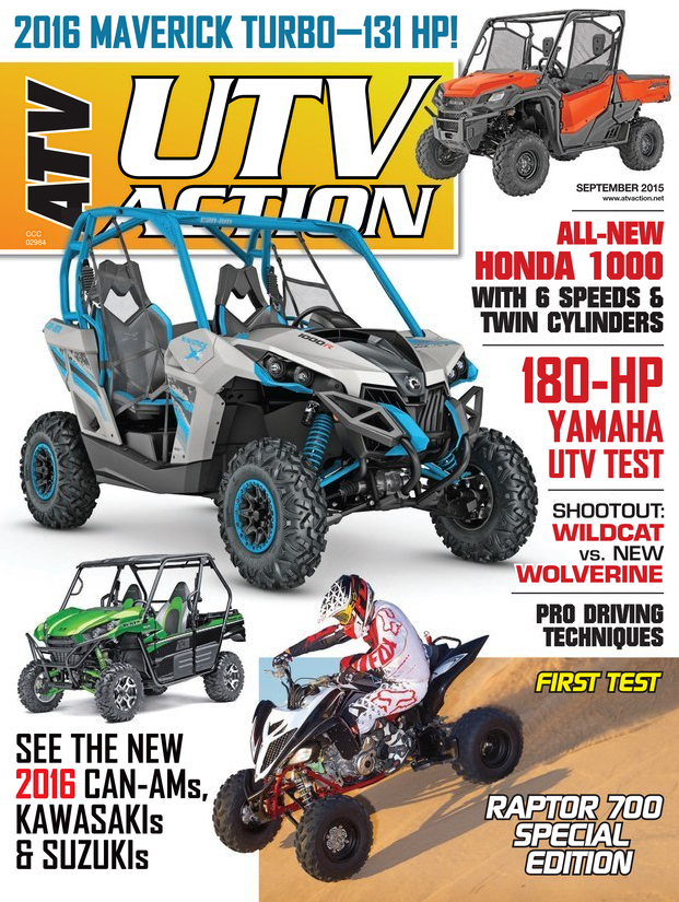 UTV-Action September 01, 2015 Issue Cover