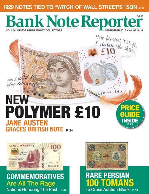 Bank-Note-Reporter September 01, 2017 Issue Cover
