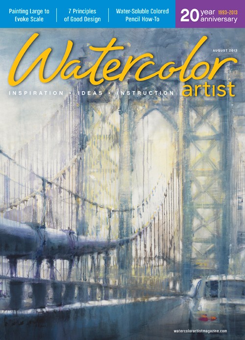 Watercolor-Artist August 01, 2013 Issue Cover