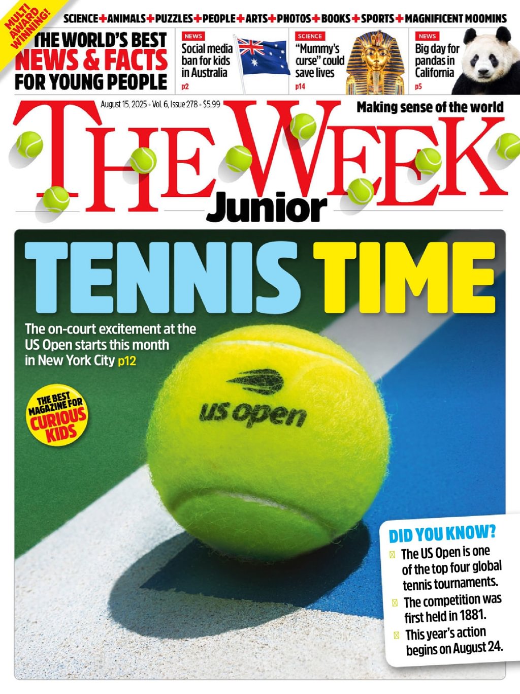 The Week Junior August 15, 2025 Issue Cover
