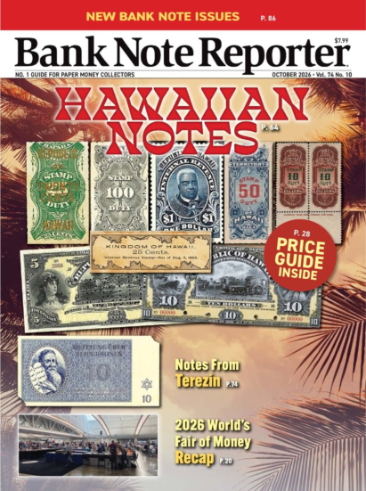 Bank Note Reporter October 01, 2026 Issue Cover