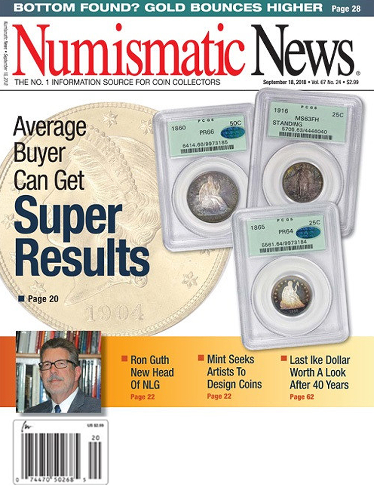 Numismatic-News September 18, 2018 Issue Cover