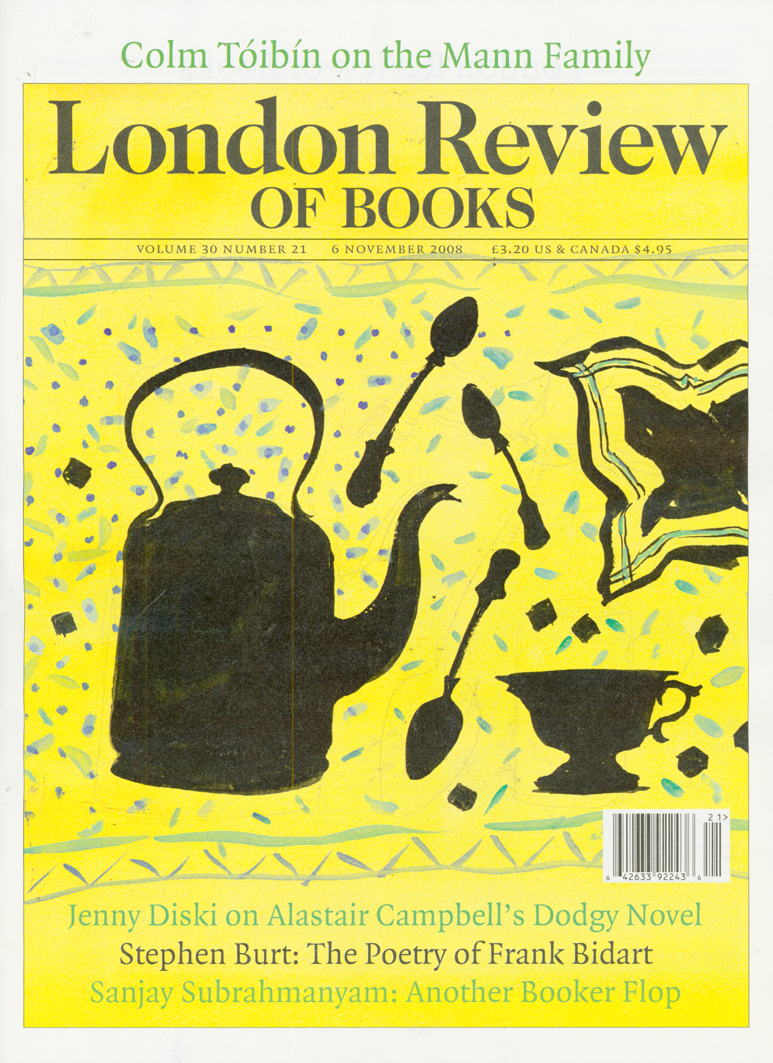 London-Review-Of-Books November 06, 2008 Issue Cover