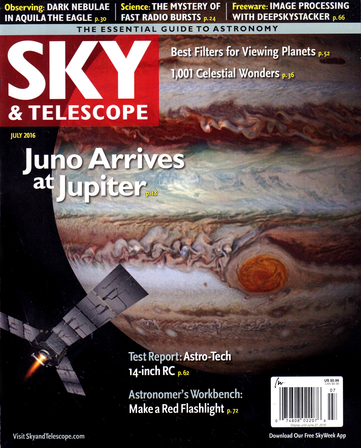 Sky-and-Telescope July 01, 2016 Issue Cover