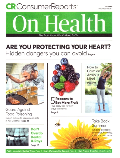 Consumer Reports On Health July 01, 2019 Issue Cover