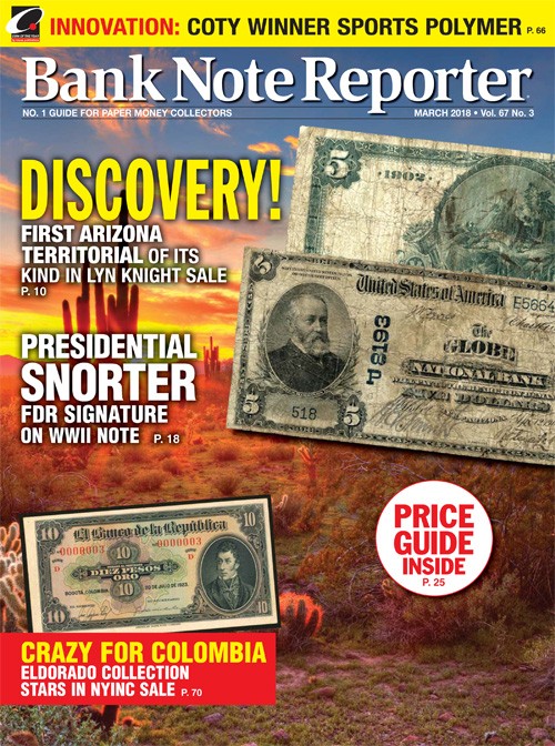 Bank-Note-Reporter March 01, 2018 Issue Cover