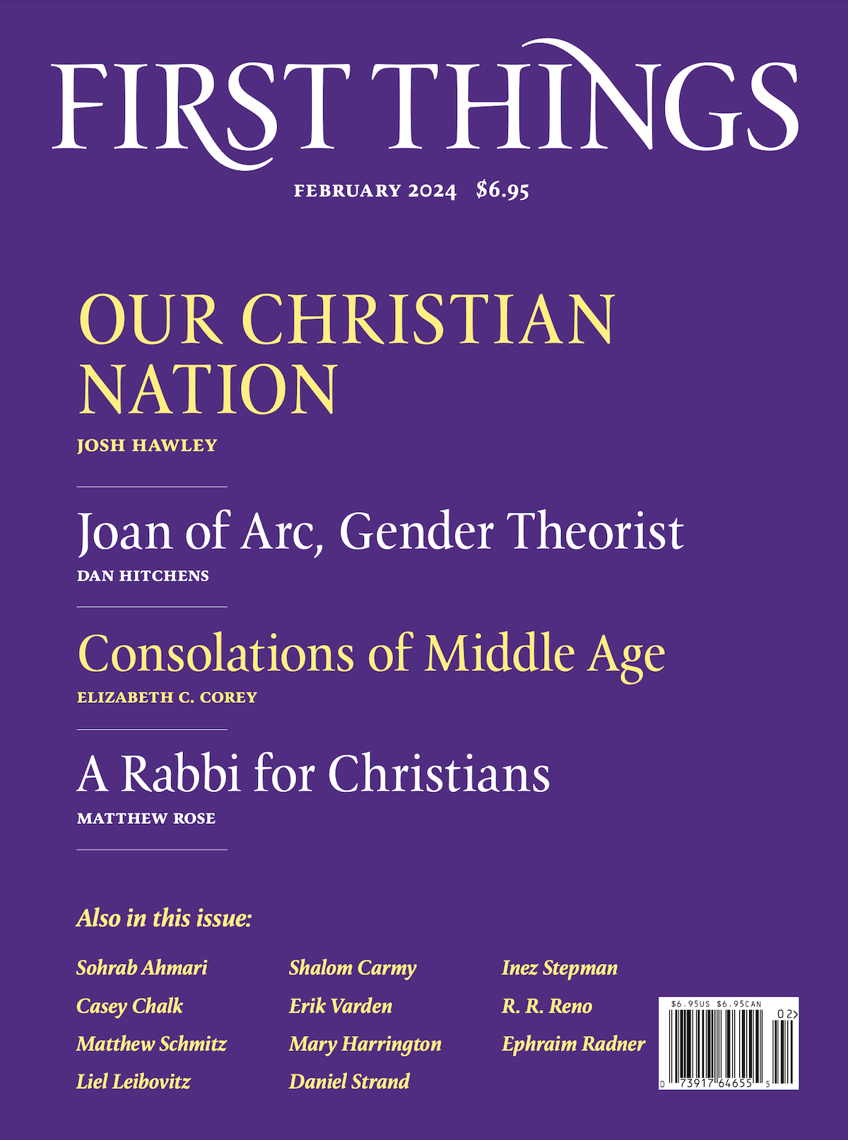 First-Things February 01, 2024 Issue Cover