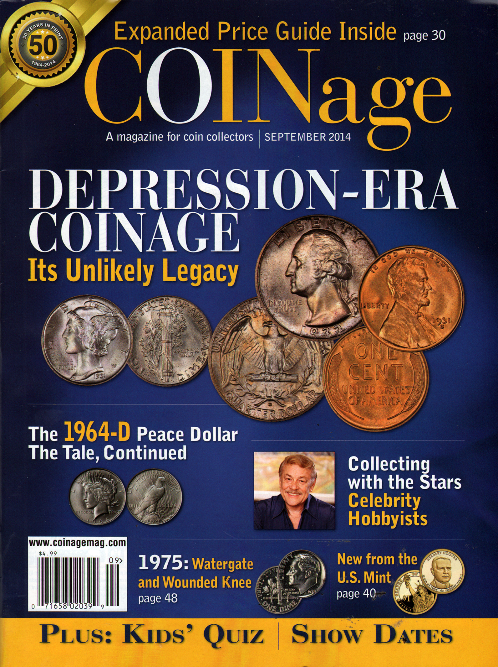 Coinage September 01, 2014 Issue Cover