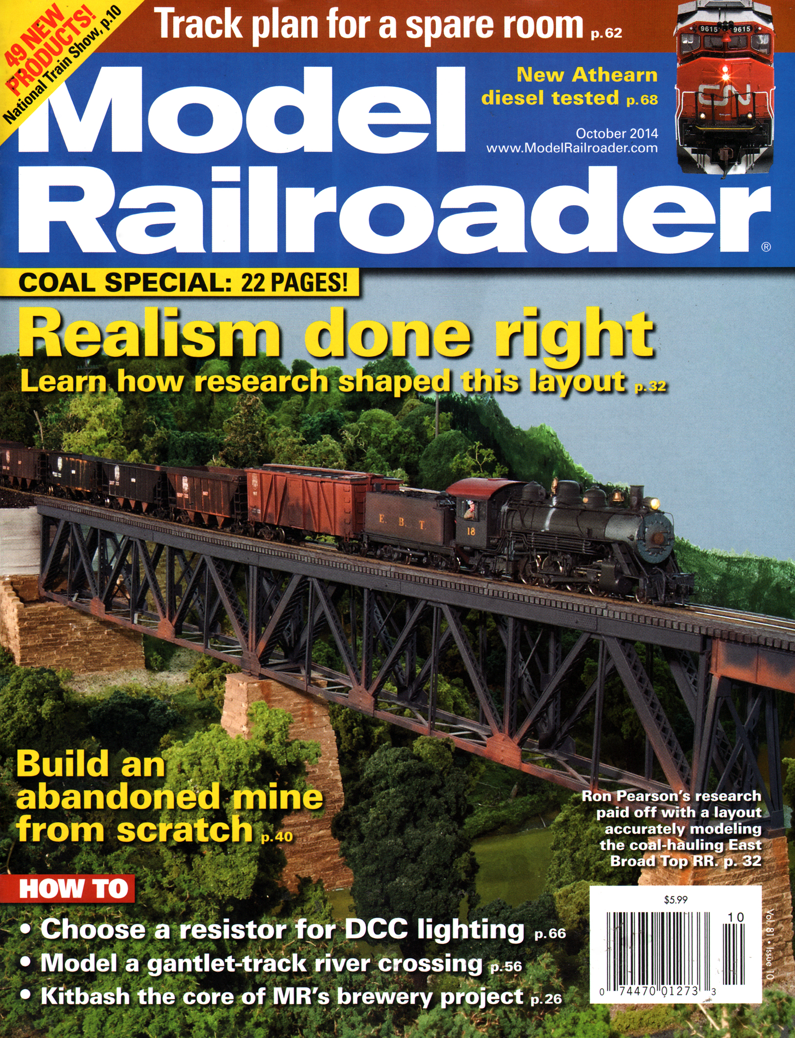 Model-Railroader October 01, 2014 Issue Cover