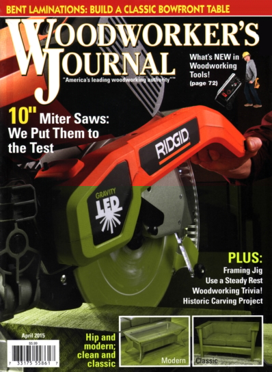 Woodworker's Journal April 01, 2015 Issue Cover