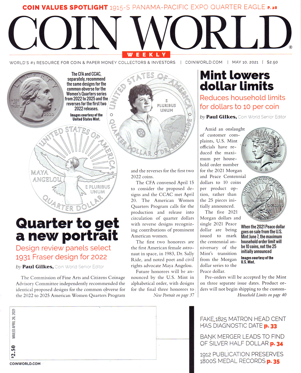 Coin-World-Weekly May 10, 2021 Issue Cover