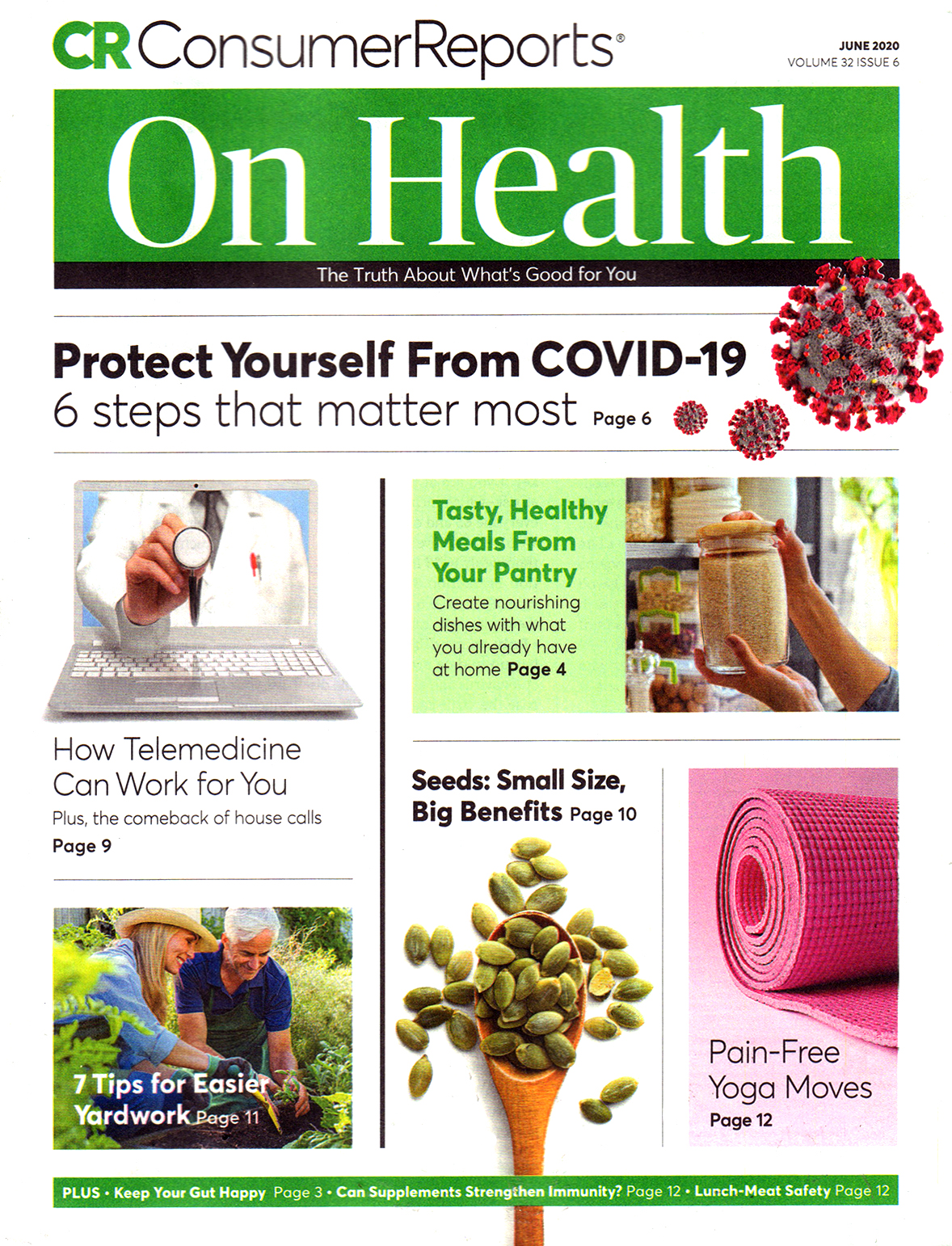 Consumer-Reports-On-Health June 01, 2020 Issue Cover