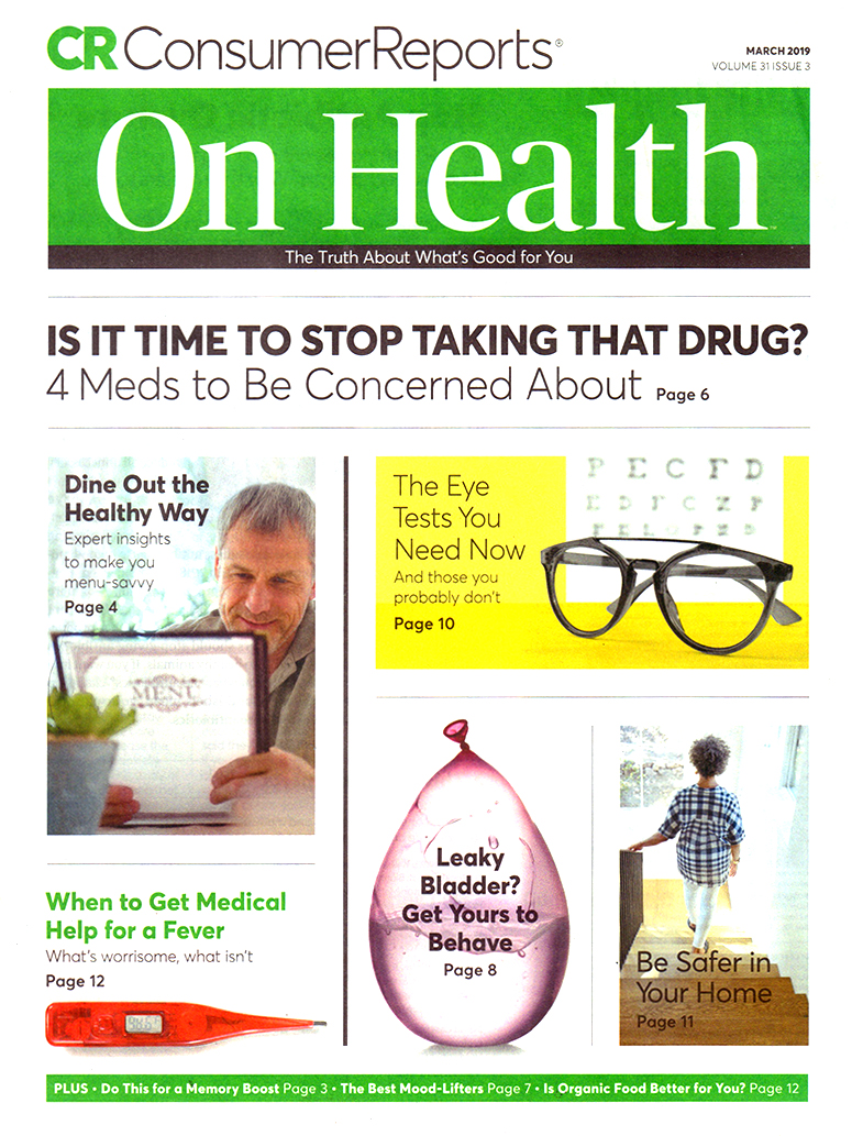 Consumer-Reports-On-Health March 01, 2019 Issue Cover