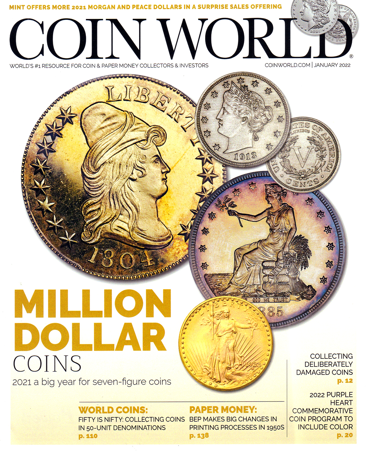Coin-World-Weekly January 01, 2022 Issue Cover