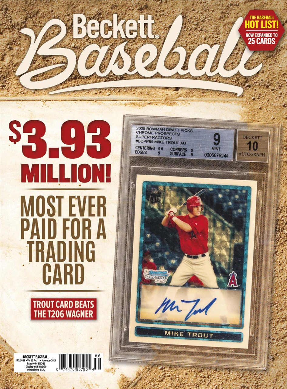 Beckett-Baseball November 01, 2020 Issue Cover