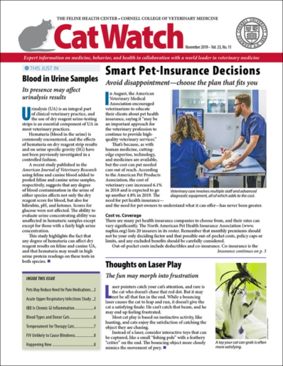 Catwatch November 01, 2019 Issue Cover