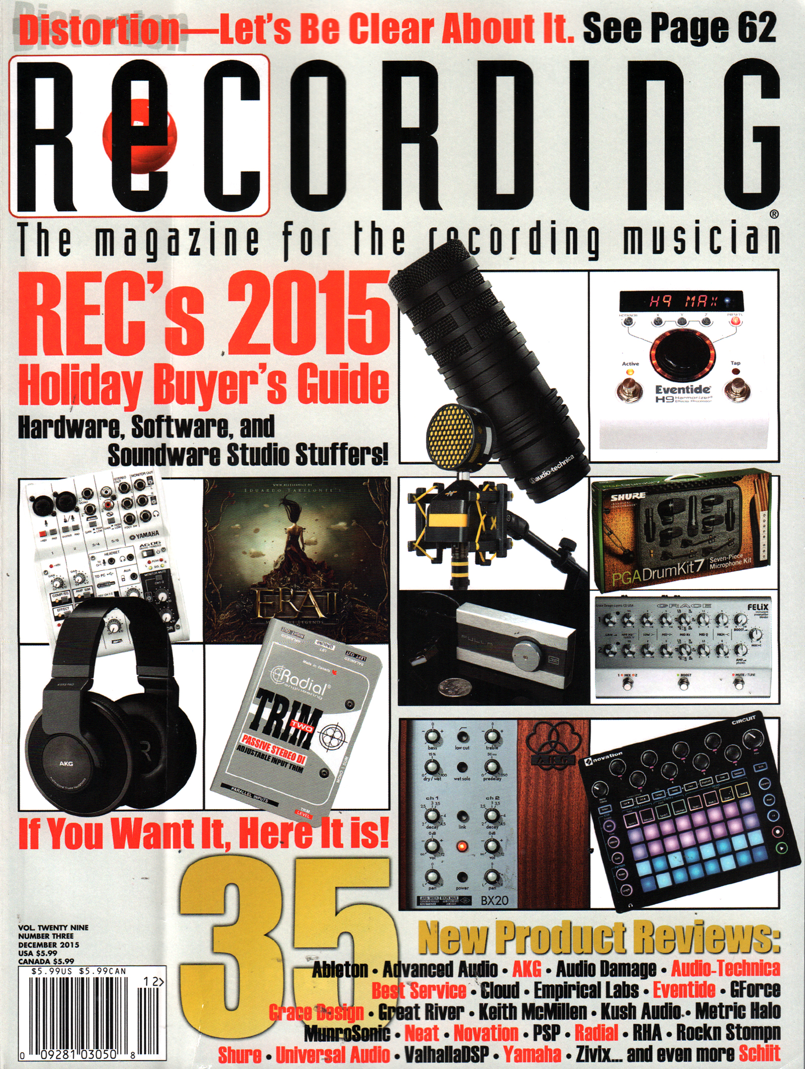 Recording-Magazine December 01, 2015 Issue Cover