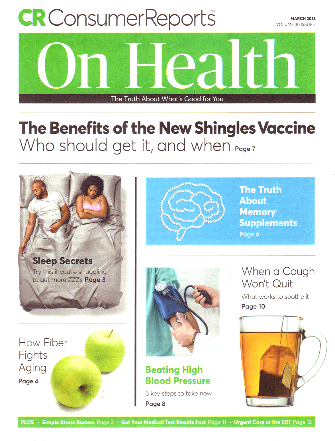 Consumer-Reports-On-Health March 01, 2018 Issue Cover