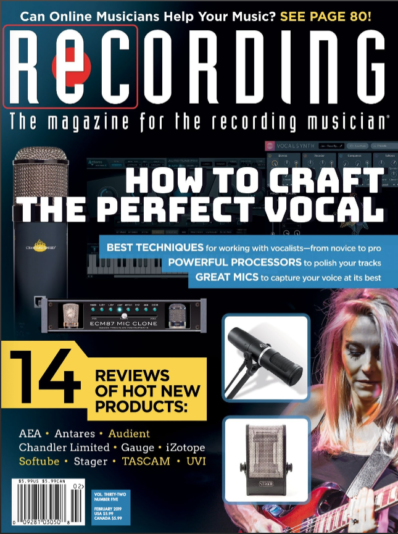 Recording Magazine February 01, 2019 Issue Cover