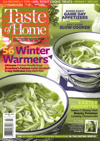 Taste of Home February 01, 2016 Issue Cover