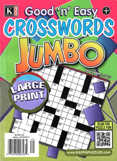 Good N Easy Crosswords Jumbo November 02, 2015 Issue Cover